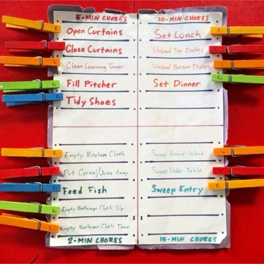 Clothespin Chore Chart