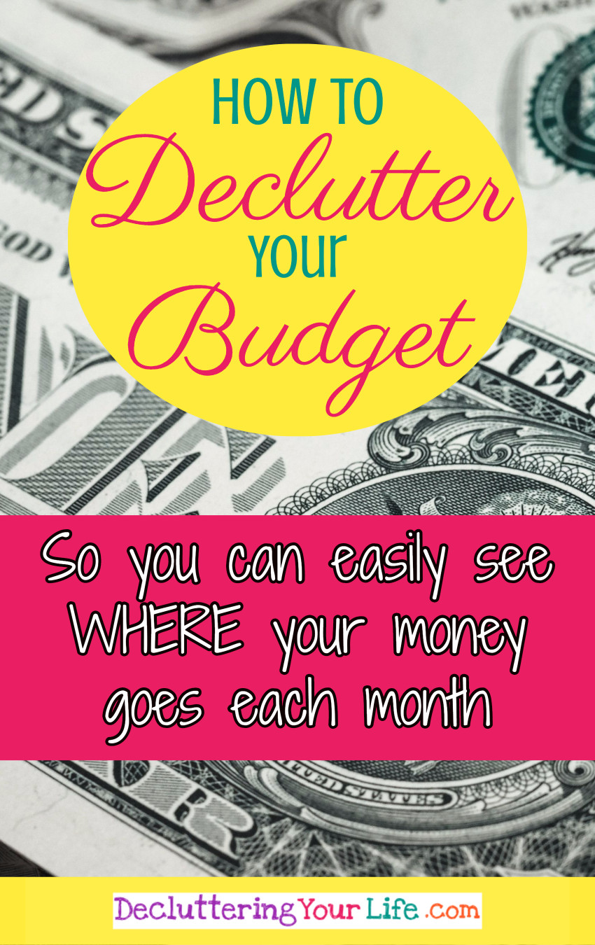 WHERE does all your money GO each month?  Are your finances a cluttered MESS?  Want to finally declutter your budget and see where all your money goes so you can save money and reduce your spending?  Try these tips to declutter your budget