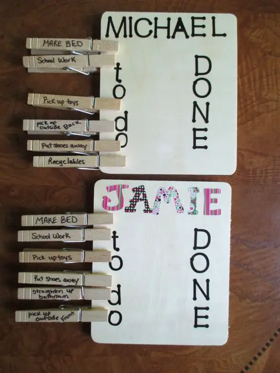 DIY Chore Chart ideas for the kids - Family Chore Chart Ideas and Cleaning Schedules