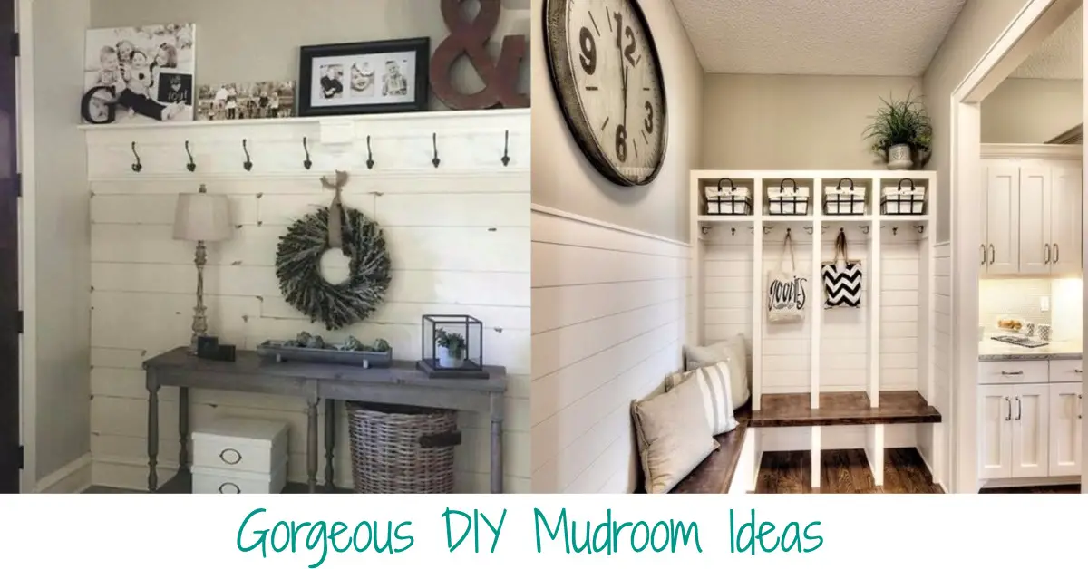 beautiful DIY mudroom ideas, layouts and designs to help declutter your home and keep all the STUFF organized.