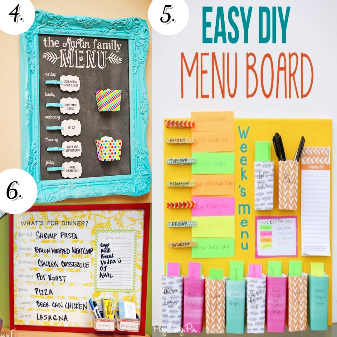 DIY meal planning board ideas to copy