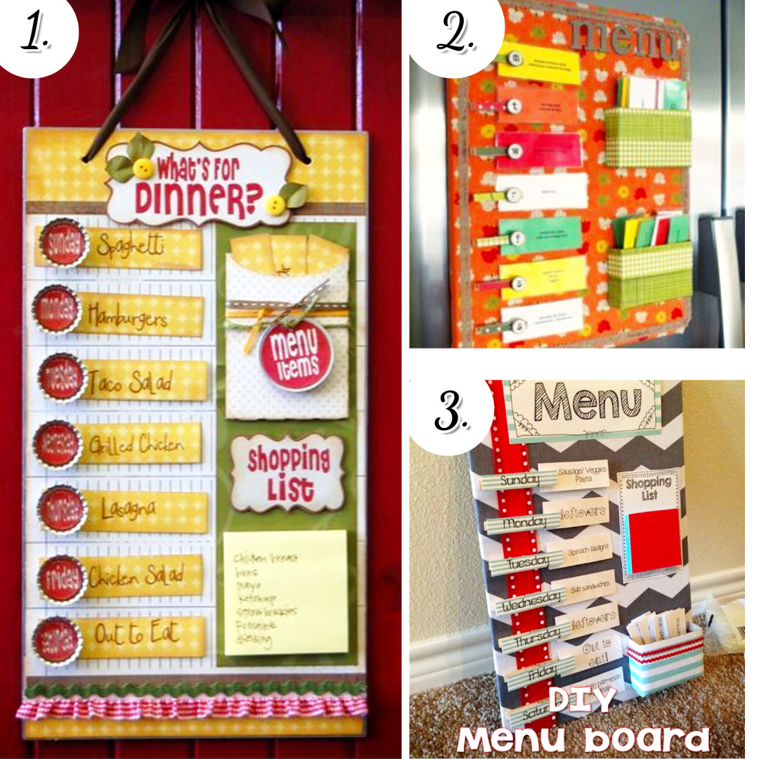 DIY meal planning boards