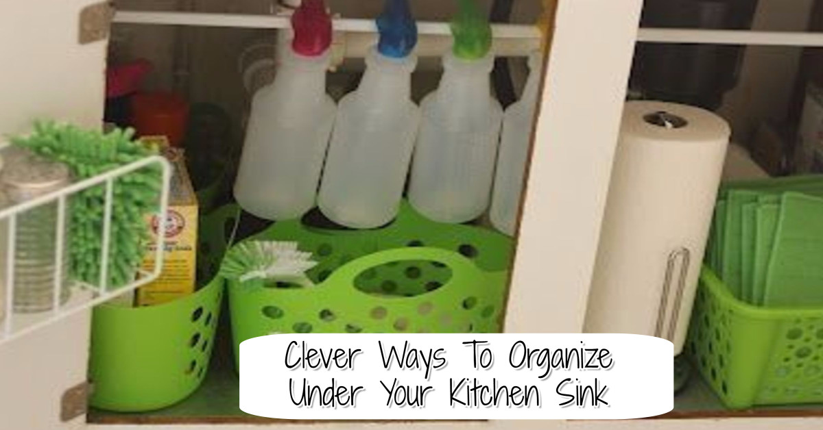 Clever and GENIUS ways to organize under your kitchen sink #gettingorganized #organizationideasforthehome #getorganized #cleaninghacks #kitchenideas #cleaningtricks #organizedhome #diyideas #diyinspiration #organizingtips