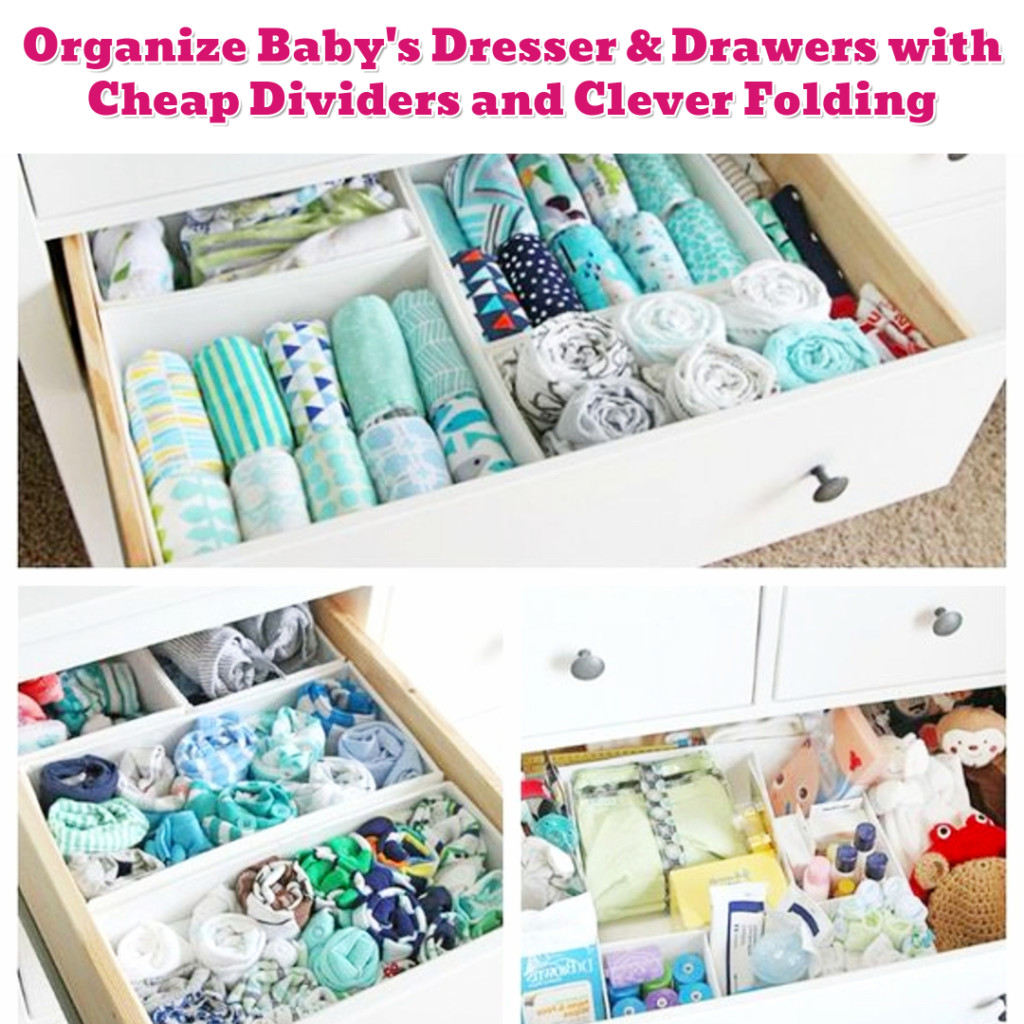 Nursery organization ideas - organize baby clothese - Getting Organized - 50+ Easy DIY organization Ideas To Help Get Organized #getorganized #gettingorganized #organizationideasforthehome #diyhomedecor #organizingideas #cleaninghacks #lifehacks #diyideas