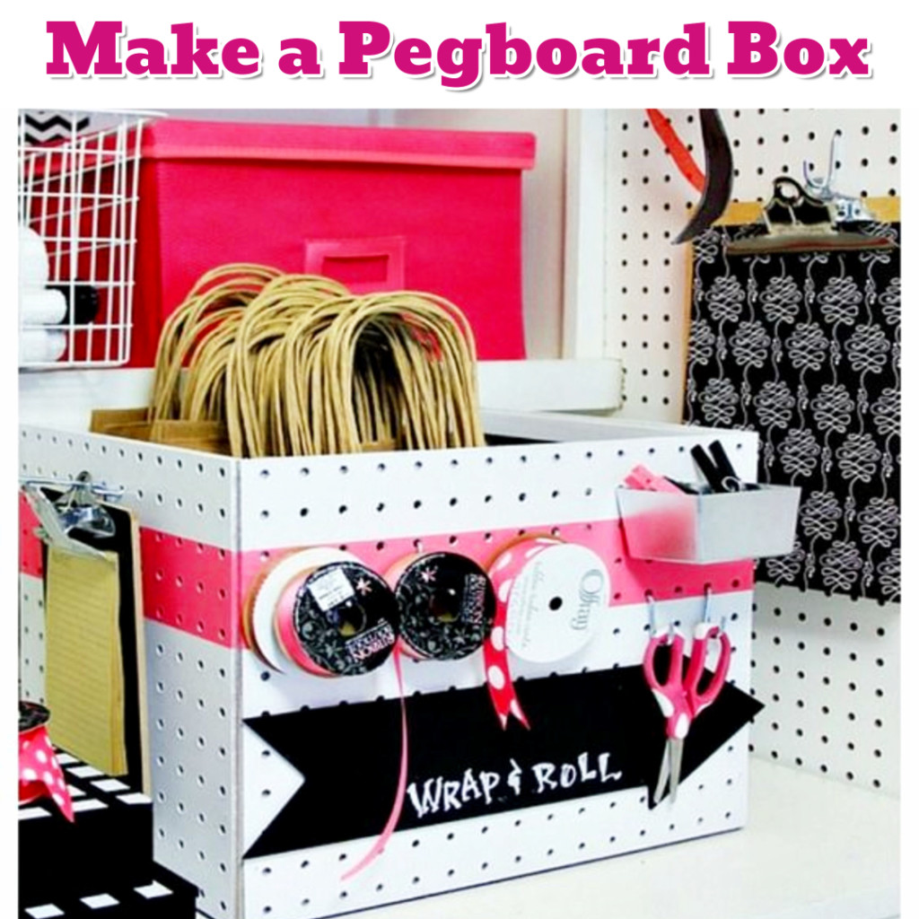 Craft Supplies Organization ideas - DIY Pegboard Box - Getting Organized - 50+ Easy DIY organization Ideas To Help Get Organized #getorganized #gettingorganized #organizationideasforthehome #diyhomedecor #organizingideas #cleaninghacks #lifehacks #diyideas