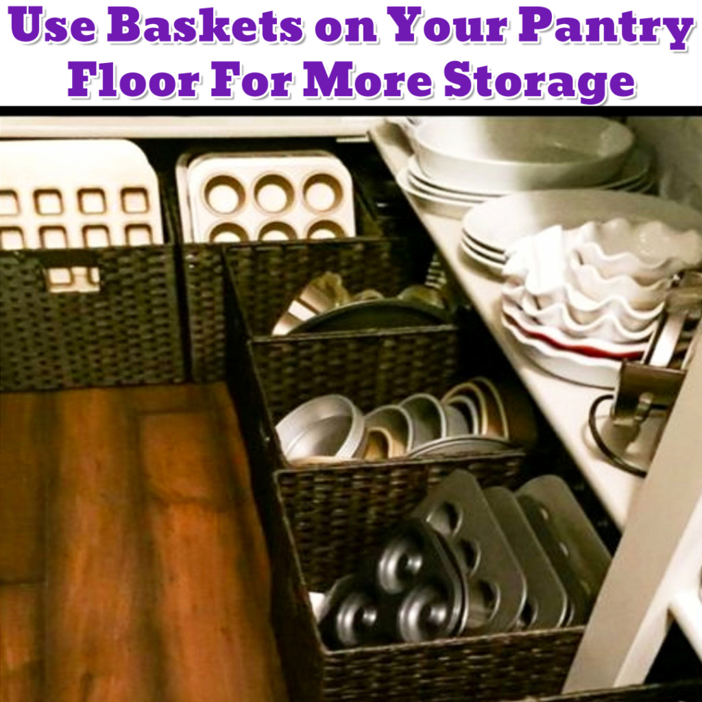 Pantry organization idea to get more space in your pantry - Getting Organized - 50+ Easy DIY organization Ideas To Help Get Organized #getorganized #gettingorganized #organizationideasforthehome #diyhomedecor #organizingideas #cleaninghacks #lifehacks #diyideas