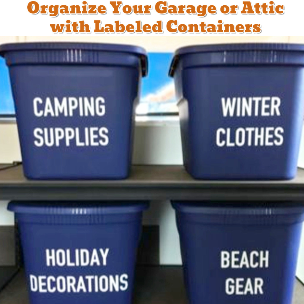 Garage or Attic DIY Organization Ideas - Getting Organized - 50+ Easy DIY organization Ideas To Help Get Organized #getorganized #gettingorganized #organizationideasforthehome #diyhomedecor #organizingideas #cleaninghacks #lifehacks #diyideas