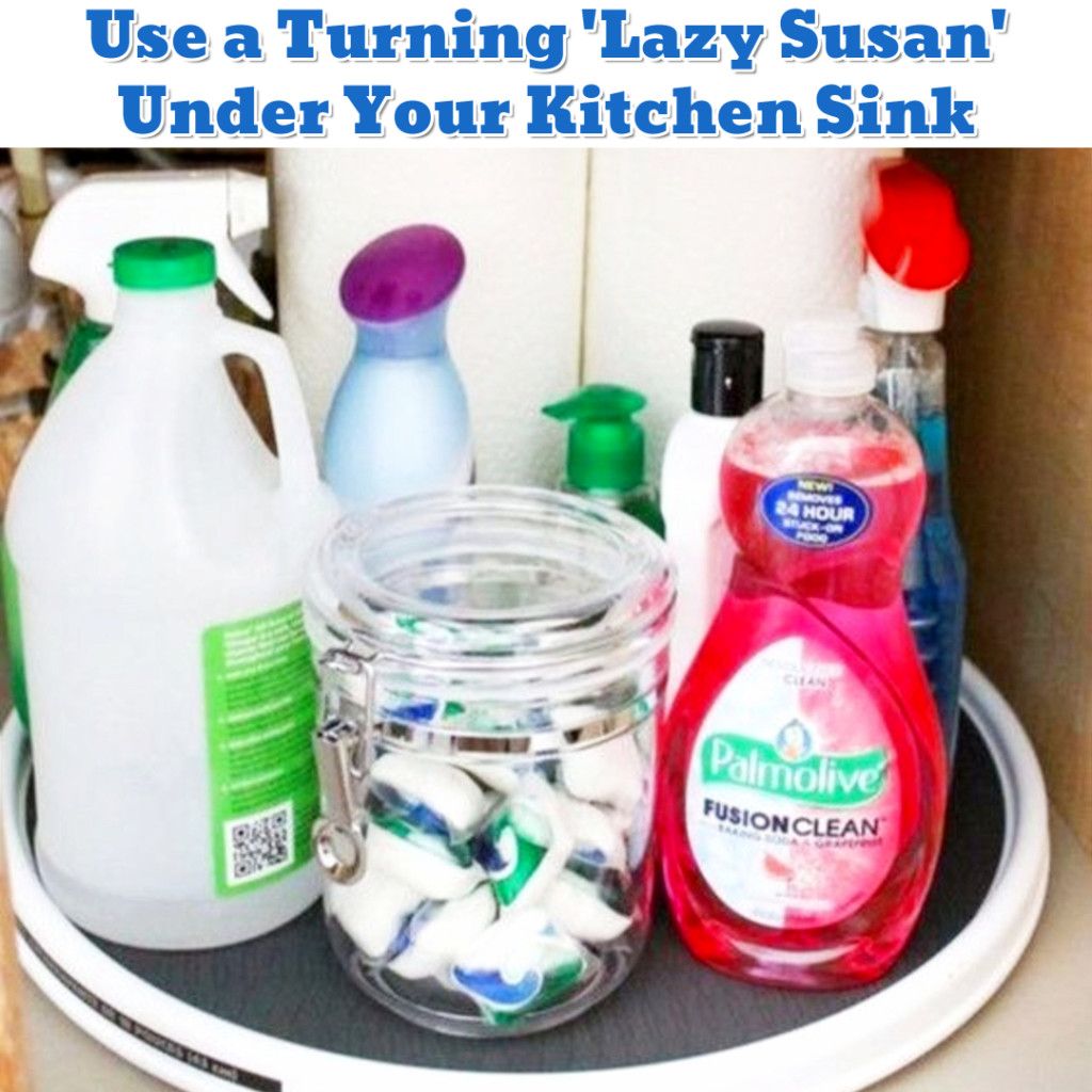 Under Kitchen Sink Organization Hack - Getting Organized - 50+ Easy DIY organization Ideas To Help Get Organized #getorganized #gettingorganized #organizationideasforthehome #diyhomedecor #organizingideas #cleaninghacks #lifehacks #diyideas