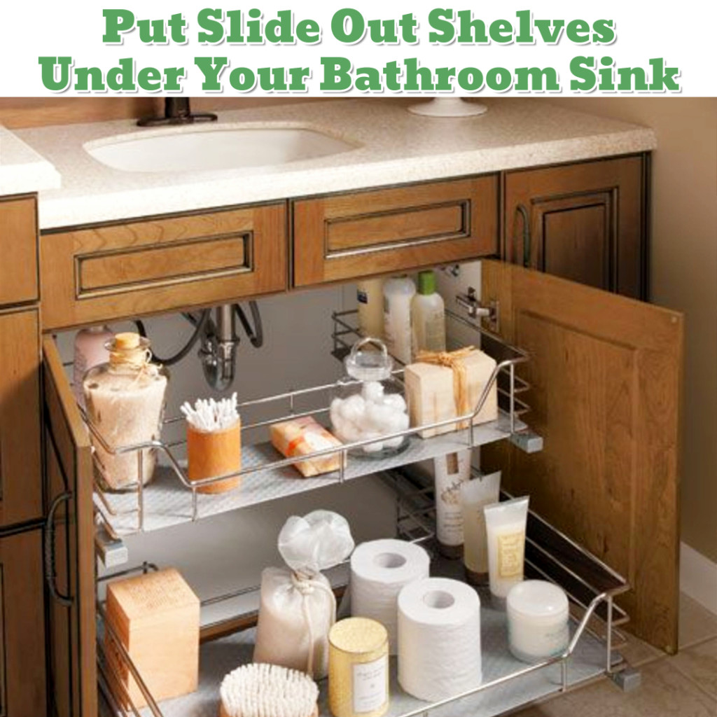 Under sink in bathroom organizing idea - Getting Organized - 50+ Easy DIY organization Ideas To Help Get Organized #getorganized #gettingorganized #organizationideasforthehome #diyhomedecor #organizingideas #cleaninghacks #lifehacks #diyideas