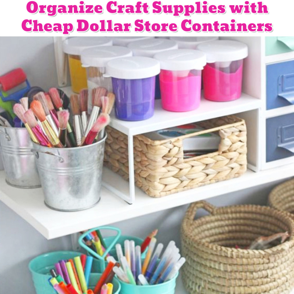 Organize Craft Supplies - DIY craft organization ideas - Getting Organized - 50+ Easy DIY organization Ideas To Help Get Organized #getorganized #gettingorganized #organizationideasforthehome #diyhomedecor #organizingideas #cleaninghacks #lifehacks #diyideas