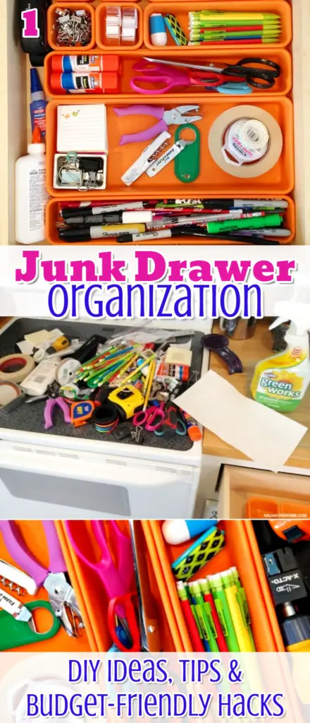 Cheap Junk Drawer Organizer Ideas - #junkdrawerorganization #gettingorganized #organizationideasforthehome #getorganized #lifehacks #organizingtips #kitchenideas #deskorganization