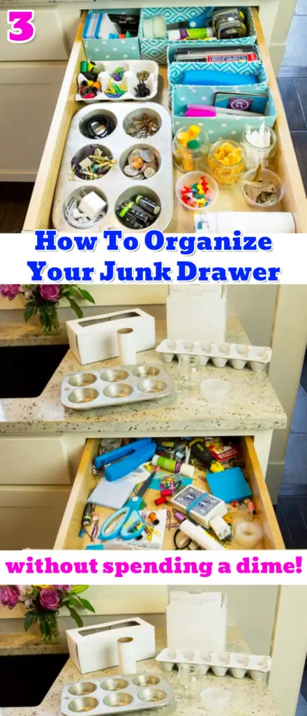 Junk Drawer Organizer DIY Ideas #junkdrawerorganization #gettingorganized #organizationideasforthehome #getorganized #lifehacks #organizingtips #kitchenideas #deskorganization