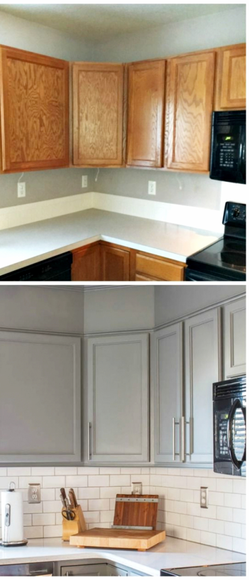 Small kitchen makeovers before and after - small kitchens remodel ideas and pictures #kitchenideas #farmhousedecor #kitchendecor #kitchenremodel #diyhomedecor #homedecorideas #farmhousekitchen