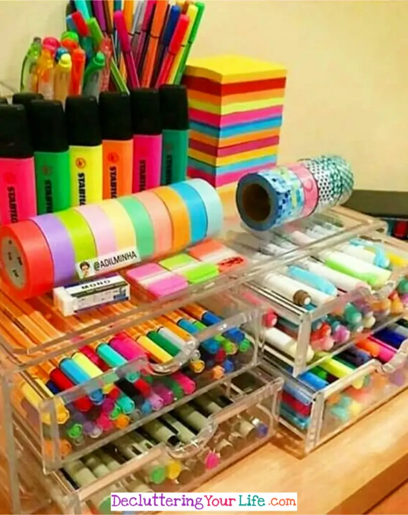 Craft Storage Ideas for Small Spaces  - Craft Room Organizing Ideas #gettingorganized #goals #organizationideasforthehome