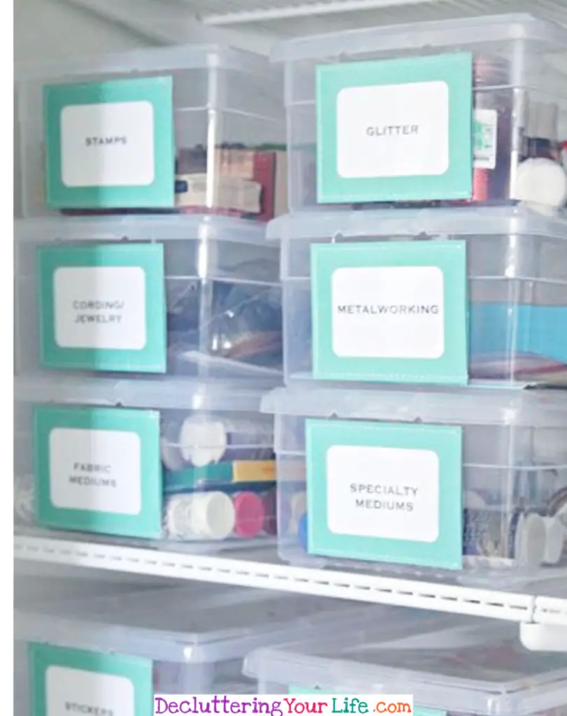 Organizing Craft Supplies - Craft Room Organizing Ideas #gettingorganized #goals #organizationideasforthehome