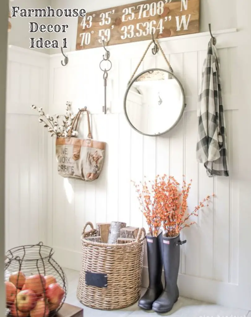 Country farmhouse foyer decorating ideas - Clutter-free Farmhouse Decor Ideas #farmhousedecorating #rusticfarmhouse #diydecor #homedecorideas #diyhomedecor #farmhousestyle #farmhousedecorideas #decoratingideas #kitchenideas #livingroomideas #bedroomideas #bathroomideas #laundryroomideas