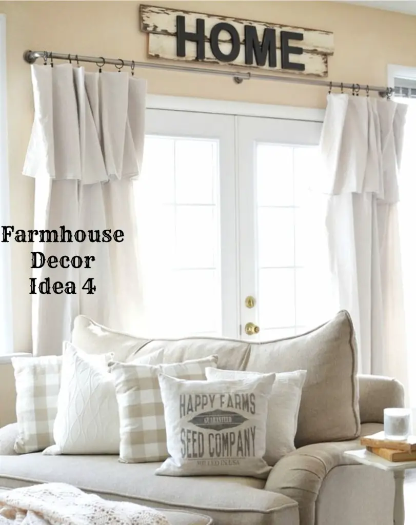 Neutral farmhouse living room decorating idea - Clutter-free Farmhouse Decor Ideas #farmhousedecorating #rusticfarmhouse #diydecor #homedecorideas #diyhomedecor #farmhousestyle #farmhousedecorideas #decoratingideas #kitchenideas #livingroomideas #bedroomideas #bathroomideas #laundryroomideas