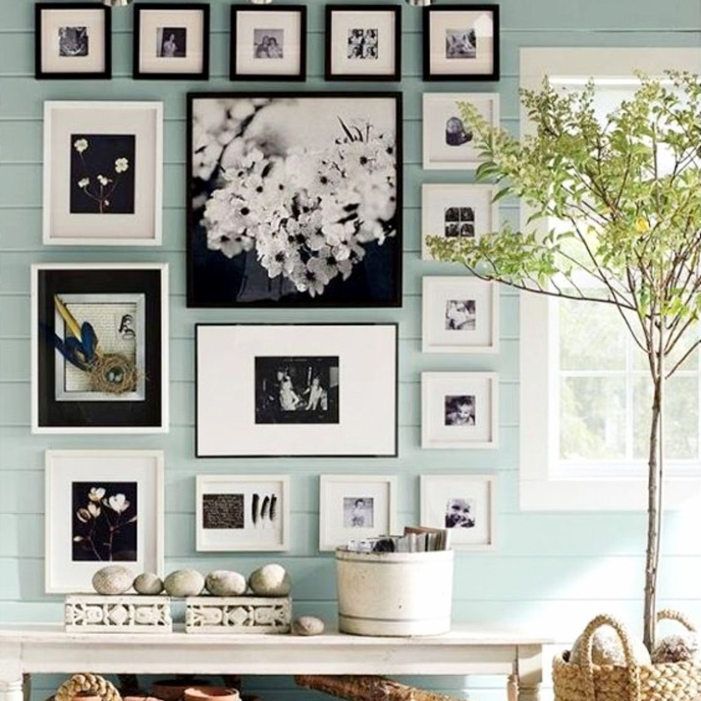 Gallery wall ideas and DIY accent wall design ideas #gallerywallideas #decoratingideas #livingroomideas #diyhomedecor #homedecorideas