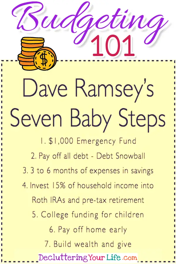 Budgeting 101 - Saving Money, Becoming Debt Free Using a Debt Snowball from Dave Ramsey (awesome money challenge and useful life hacks for financial peace!) Personal finance tips, help with budgeting money, saving money tips, frugal living tips, your monthly budget and more Budgeting 101 help