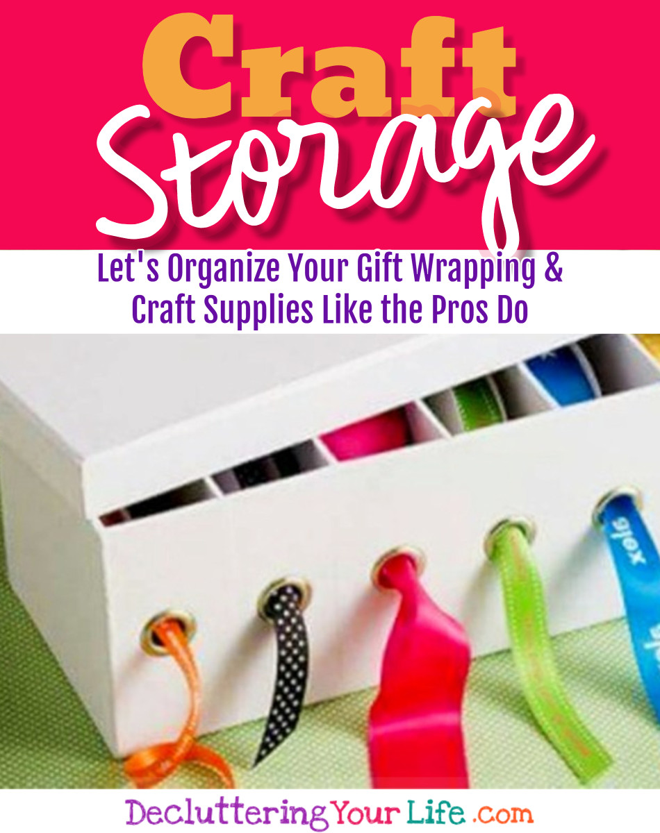 Wrapping supplies and craft storage ideas for getting organized at home. Organizing life is HARD with all the craft and wrapping supplies clutter - these ideas will get your organized like the professional organizers do it!