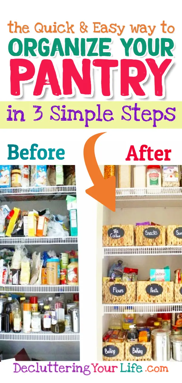 Pantry organization ideas and tips for an organized pantry. Pantry organization ideas for small pantries, walk in pantries, food storage ideas, Dollar Store organization ideas, and more pantry organization tips and tricks 