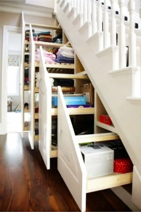 Under stair storage ideas - drawers and more storage under stairs