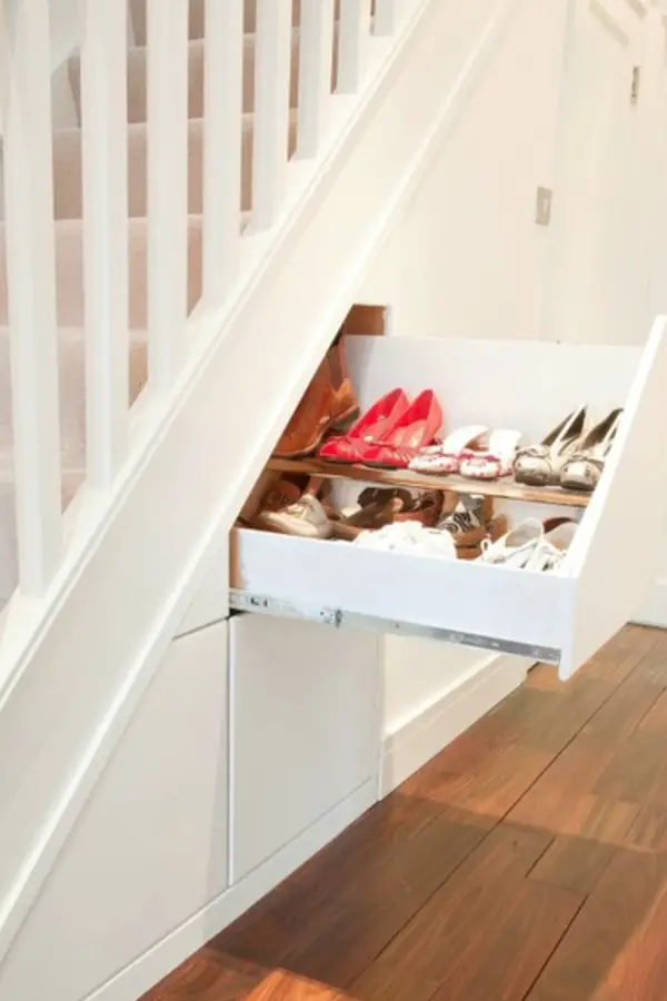 Under stair storage ideas - shoe storage under stairs