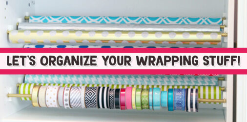 Wrapping Paper Organization Ideas-Clever Storage Solutions  -are your gift wrapping supplies a cluttered mess? Here are 47 brilliant DIY wrapping supplies storage and organization hacks that actually work...