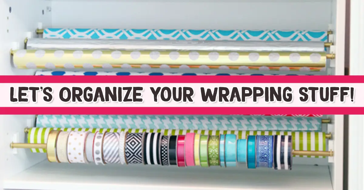 Wrapping paper storage ideas! Organize Wrapping Supplies and Wrapping Paper - Organization Ideas: Useful life hacks for wrapping supplies organization