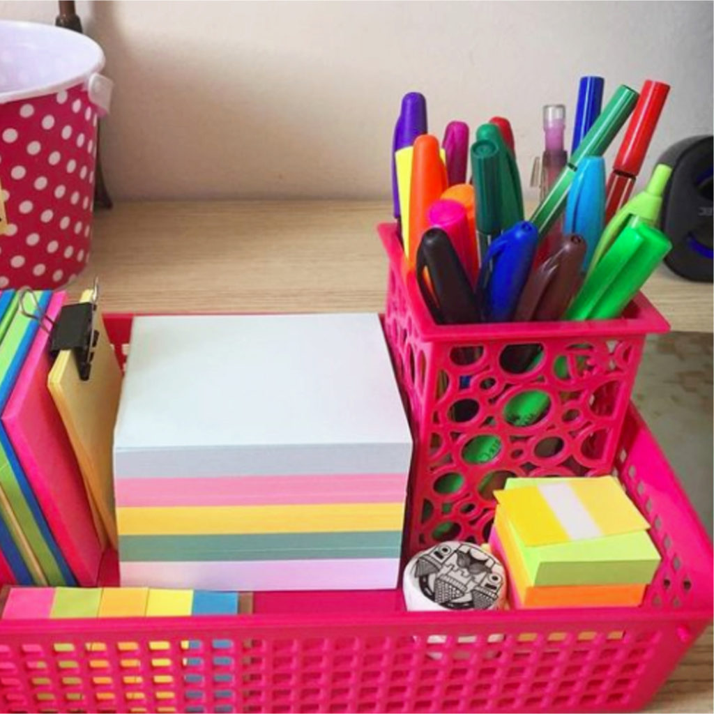 Dollar Store Desk Organization Ideas - Getting Organized on a Budget