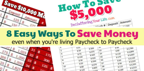 Money Savings Chart & Challenges To Save $5k-$10k in Weeks  - fun and easy way to save money for a house, vacation, a car, an emergency fund or for anything YOU want ... just print and follow the savings charts below...