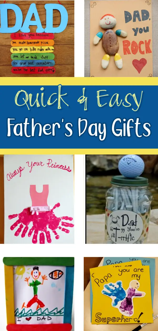 DIY Fathers Day Gifts From Kids - Quick and Easy Father's Day crafts for kids and last minute homemade gift ideas from kids for Dad