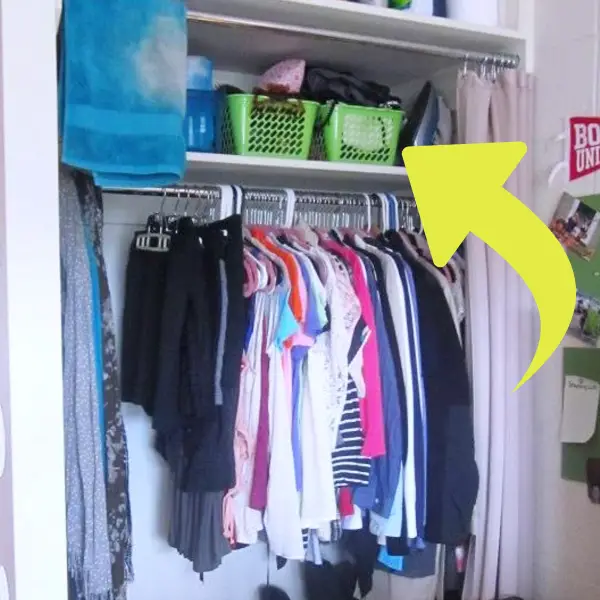 Small Closet Organization Ideas for College Dorm Room Closets