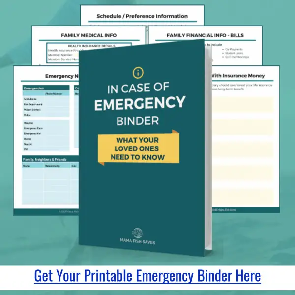 Printable Emergency Binder PDF, Checklists and Worksheets to Make Your Own Simple Important Documents Binder