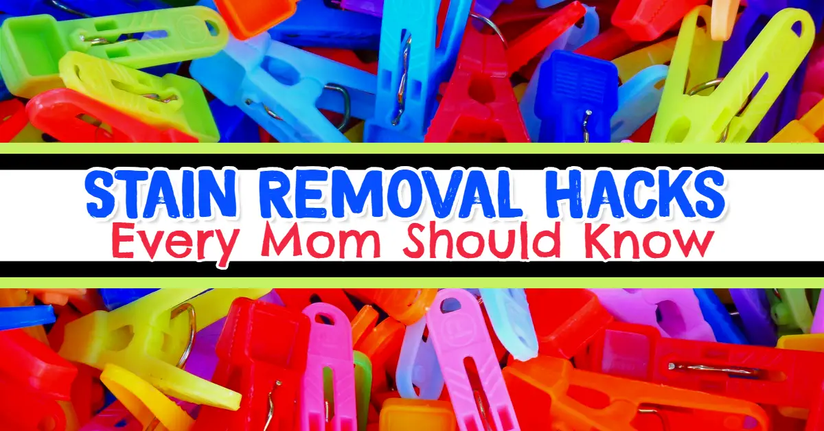 Stain removal hacks and stain removal technique -  if you're removing stains from clothes that have been dried or stain removal from carpet - this stain removal guide is full of stain removal hacks - even to remove set in stains.  Also our favorite stain removal products.