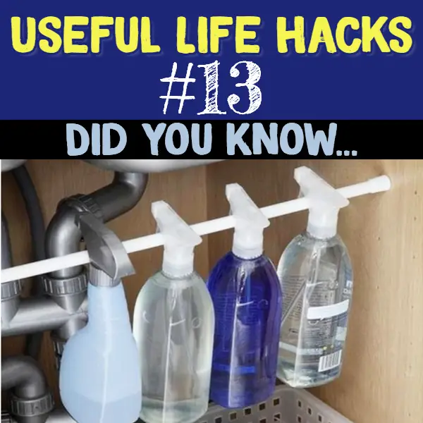 Under the sink Dollar Store organization hack. Useful life hacks to make life easier - household hacks... MIND BLOWN!