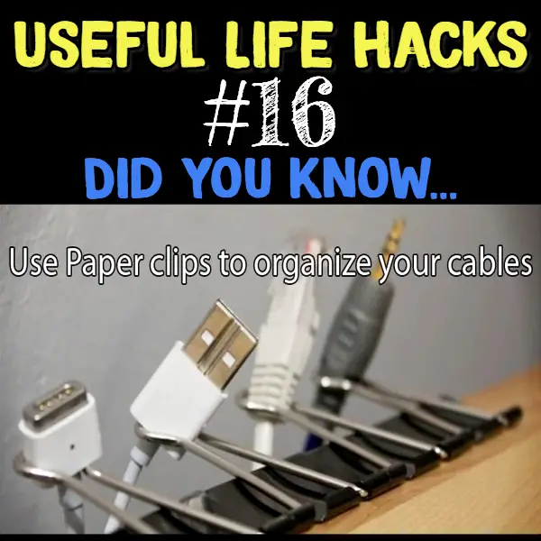 Clever hack to organize electronics wires. Useful life hacks to make life easier - household hacks... MIND BLOWN!