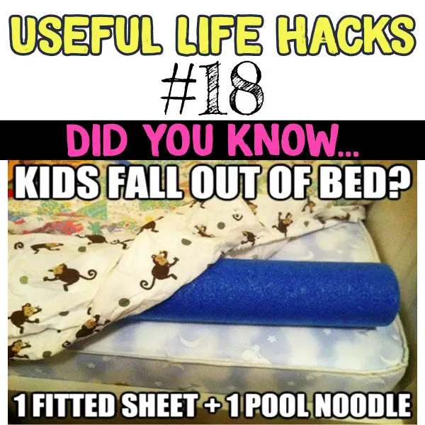 Clever little life hack for young children falling out of bed. Useful life hacks to make life easier - household hacks... MIND BLOWN!