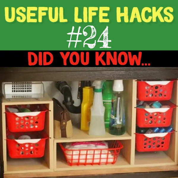Organizing hack to get organized AND get more storage space under your kitchen sink. Useful life hacks to make life easier - household hacks... MIND BLOWN!