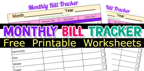 Free Printable Monthly Bill Payment Log-Bill Organizer PDF  - grab this free printable bill organizer worksheet to help you finally keep track of your monthly bills...