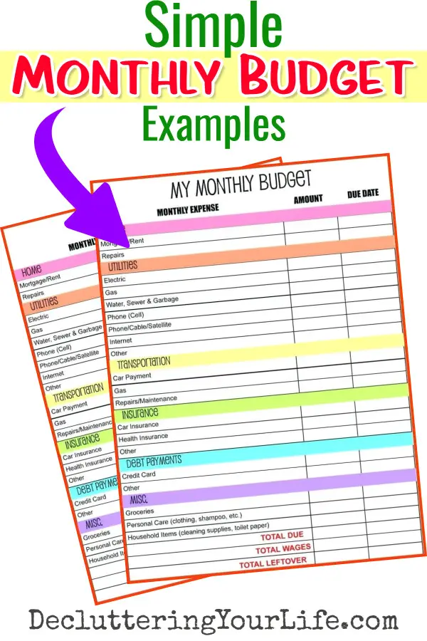How To Come Up With a Budget That Works •  The best way to track expenses and budget is with a simple family budget. Many readers ask me how to manage budget AND save money, what percentage of income should go to bills, and budgeting for baby on ONE income – here’s an example of a simple budget that WILL help you keep track of paying bills, be able to save money and keep your family budget on track