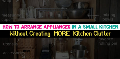 How To Arrange Appliances In Small Kitchens-Appliance Storage Ideas  - clever ways to organize kitchen counter appliances WITHOUT losing countertop space...