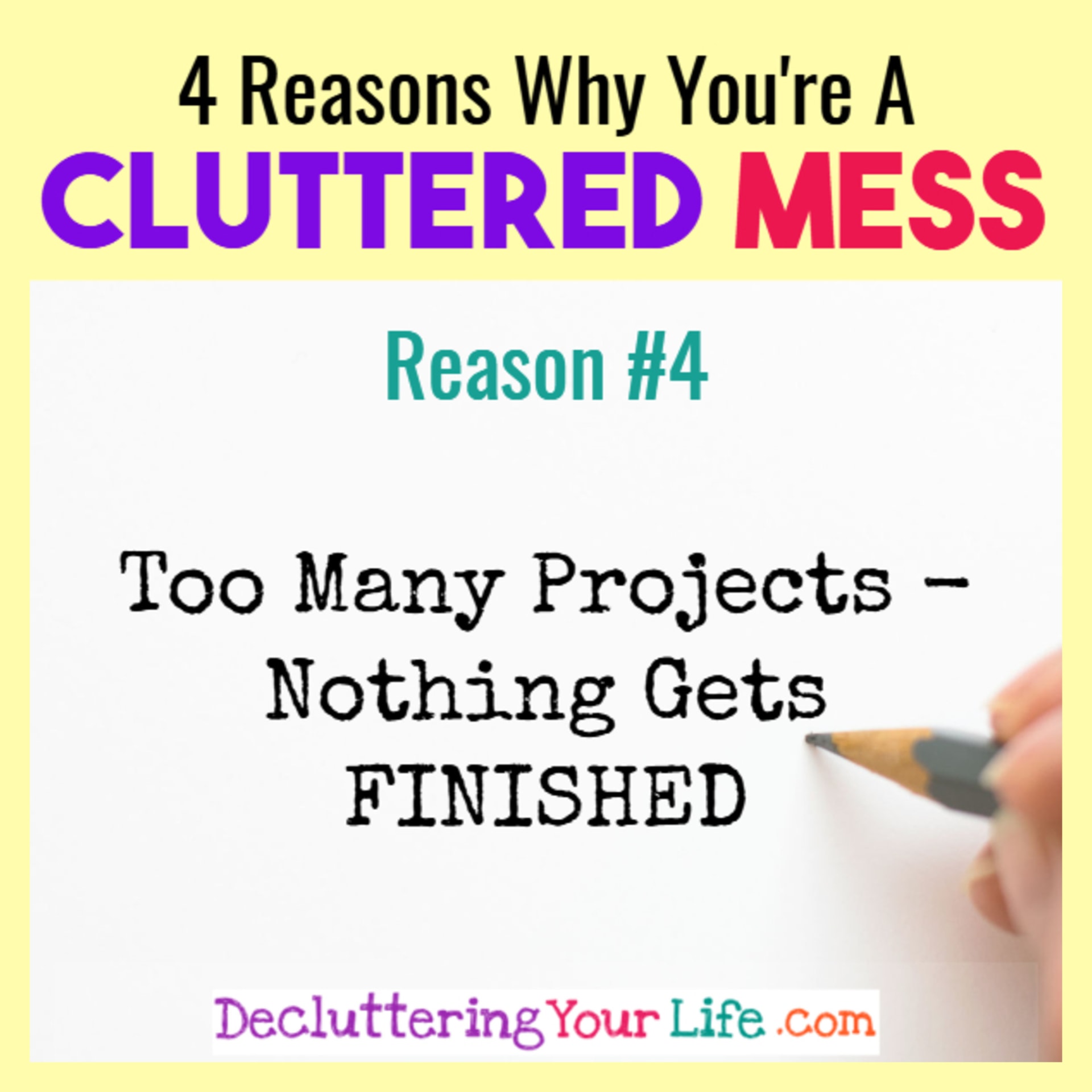 Organization ideas for the home clutter declutter tips to declutter and organize your house from Decluttering Your Life - from cluttered mess to organized success!