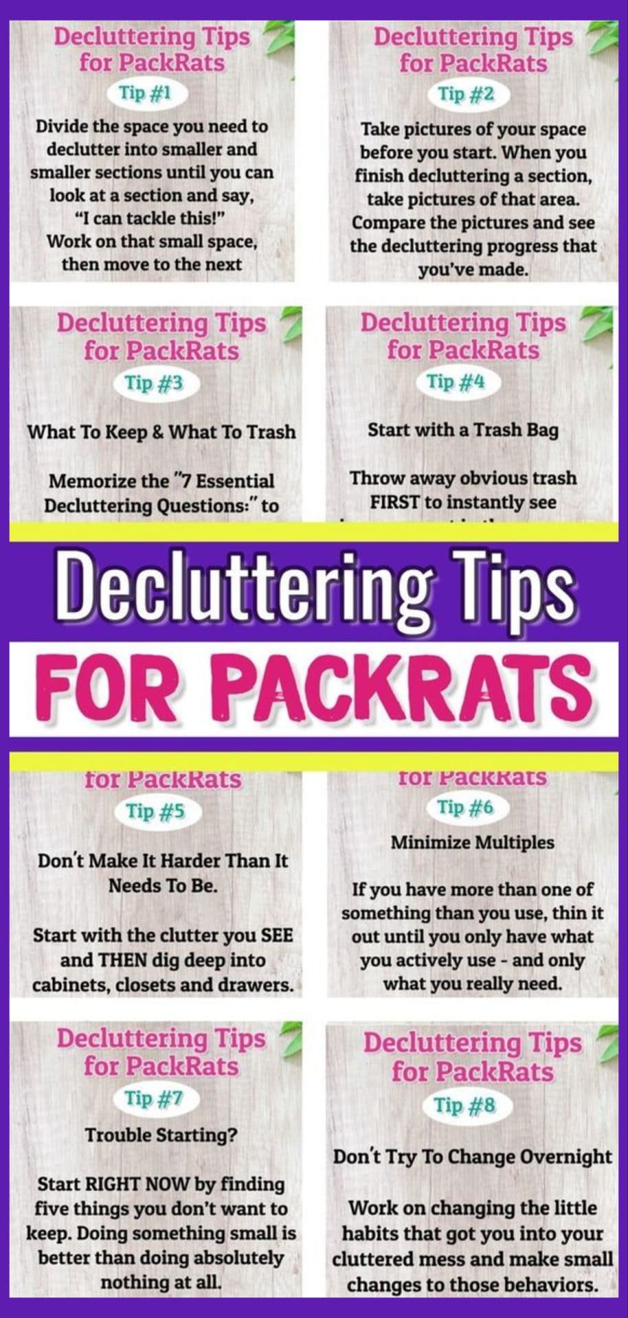Decluttering ideas for feeling overwhelmed and don't know where to start - hoarding help and decluttering tips for packrats and hoarders