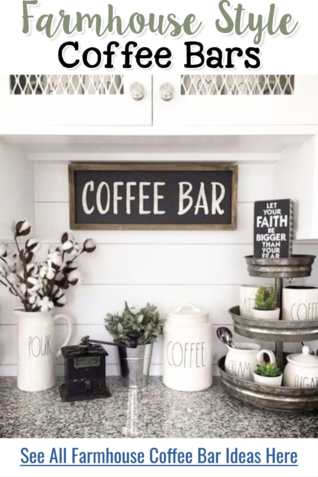 Farmhouse kitchen on a budget - coffee bar ideas for a farmhouse style kitchen