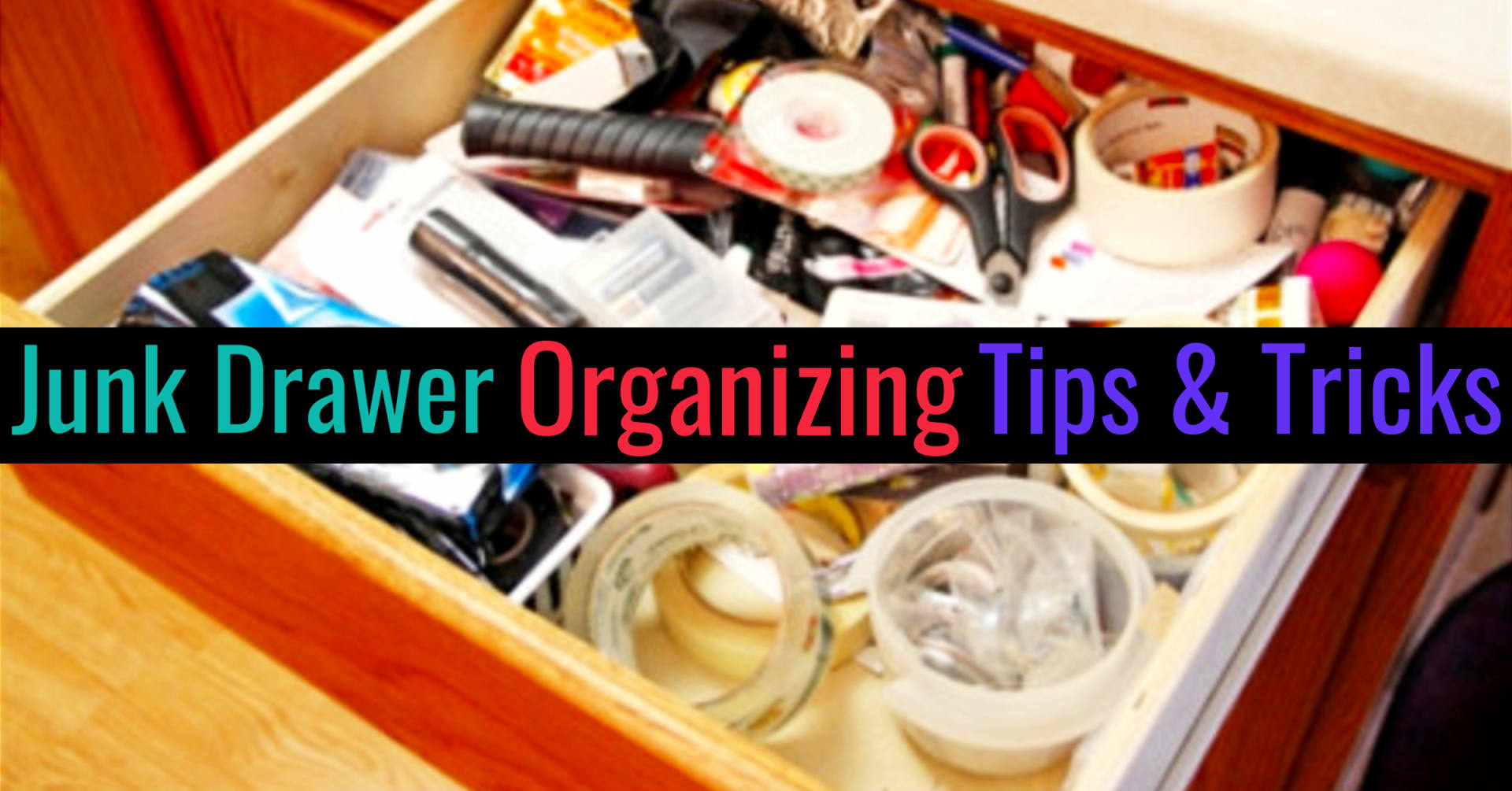 Junk drawer organizing tips header image