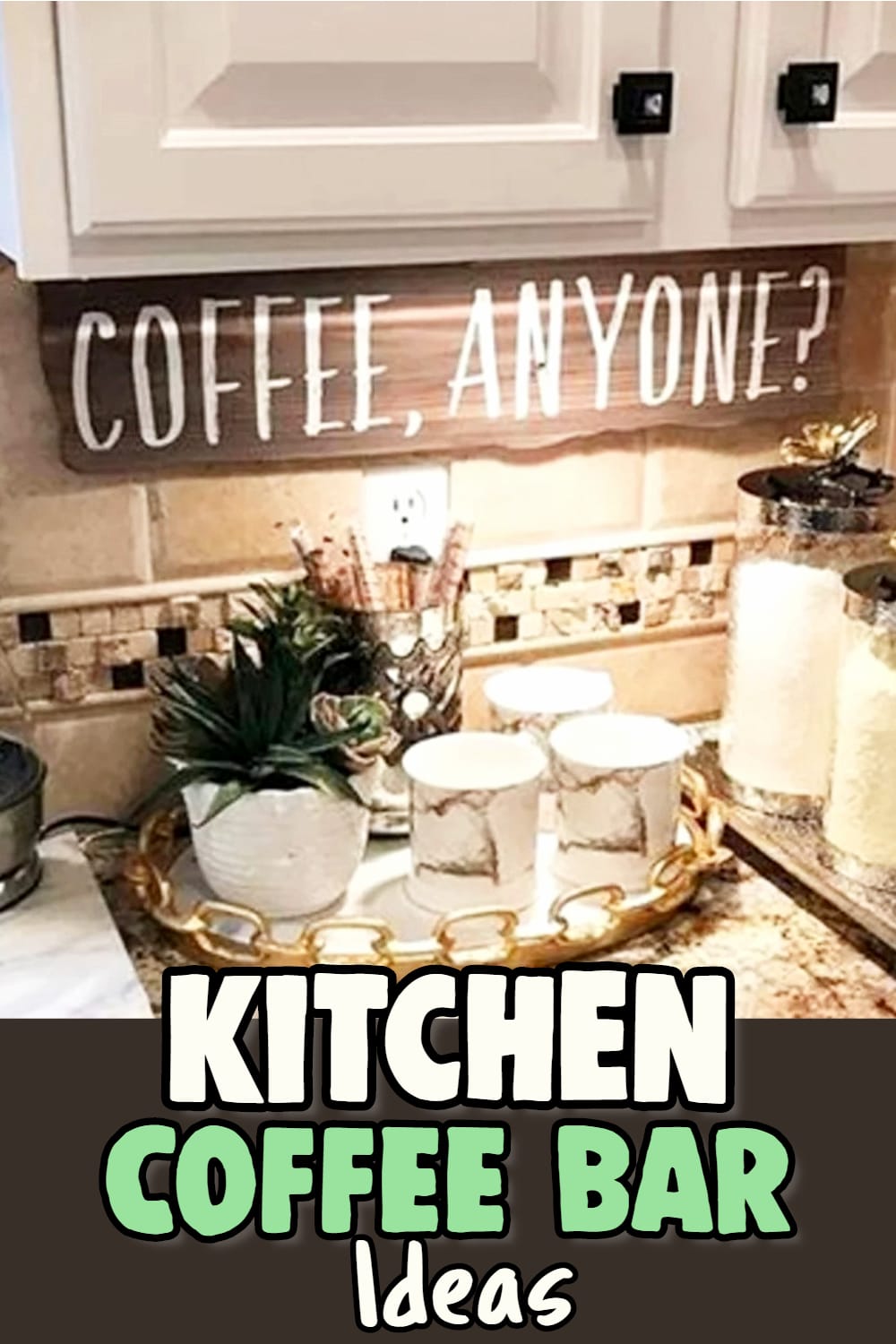 Kitchen Coffee Bar Ideas!  Coffee bar ideas for kitchen counter a coffee area in your kitchen and coffee nook ideas - love ALL these kitchen coffee bars!