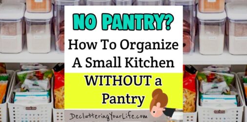 Pantry Alternatives-No Pantry Solutions for Small Kitchens  - no pantry in your house, apartment or rental? Try these clever no pantry ideas & solutions to create pantry substitute storage in your kitchen...even if you're on a budget...