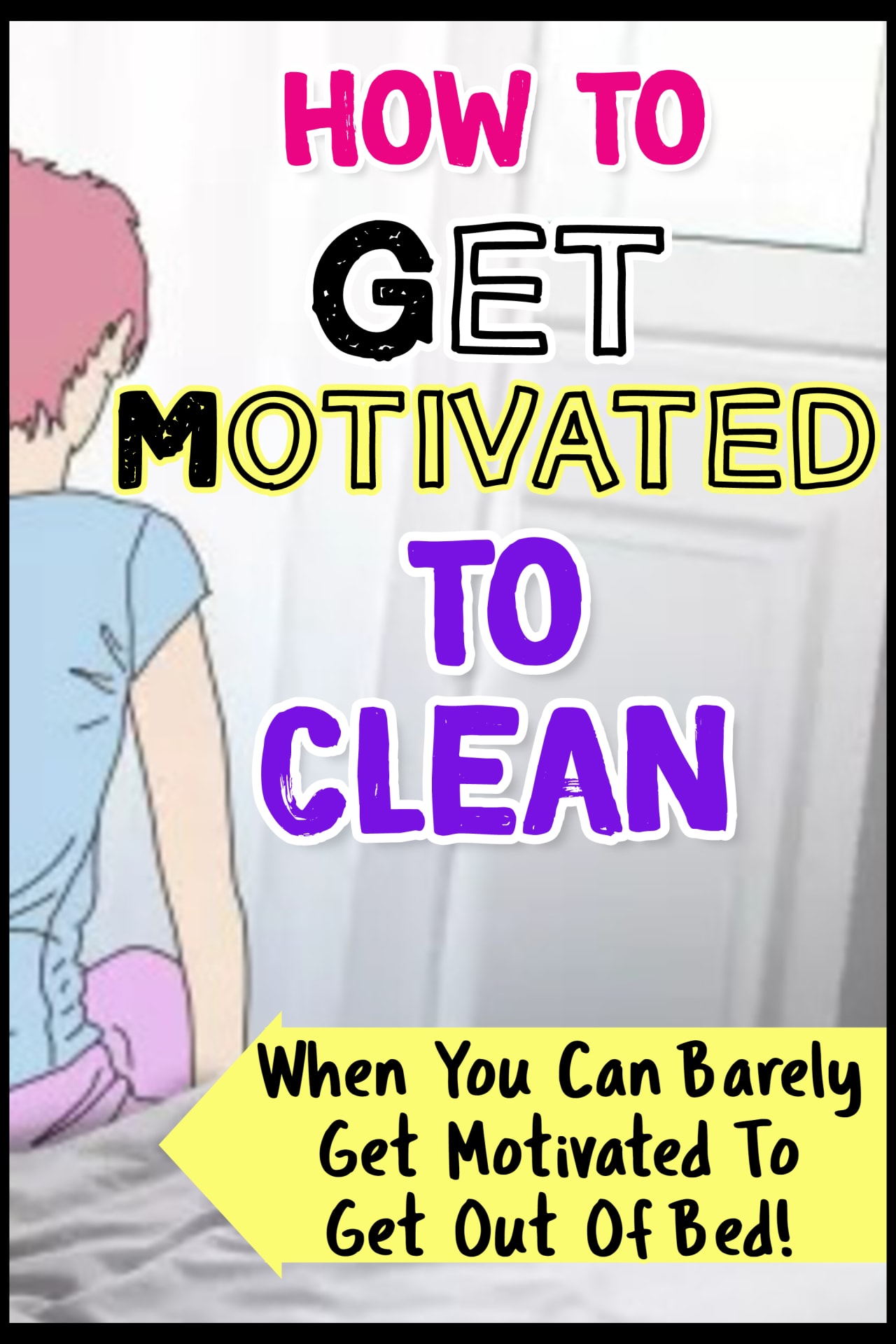 Cleaning motivation - how to get motivated to clean and declutter when depressed.  You don't need cleaning motivation quotes - you DO need to know the fastes what to clean a house when you're sad, depressed or UNmotivated to do anything at all. Whether you want to know how to clean a cluttered room, need help cleaning out your house or last minute cleaning help (or even neat house cleaning services, tips and tricks) - a cluttered house might be a sign of depression or temporary sadness.  These cleaning hacks will help you get motivated.