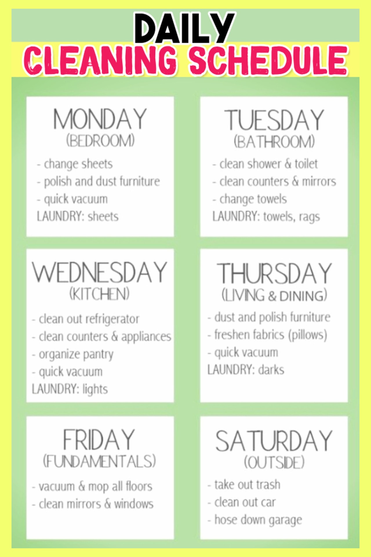 House Cleaning Schedules Checklists Daily Weekly Monthly Cleaning house-cleaning-schedules-checklists-daily-weekly-monthly-cleaning
